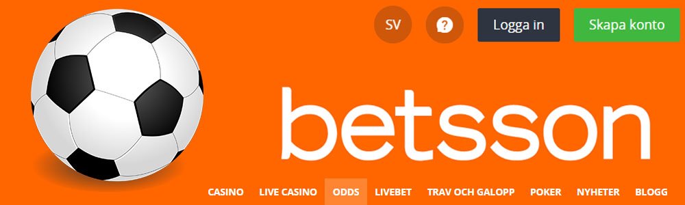 Betsson Sverige – Odds, live stream & bonus