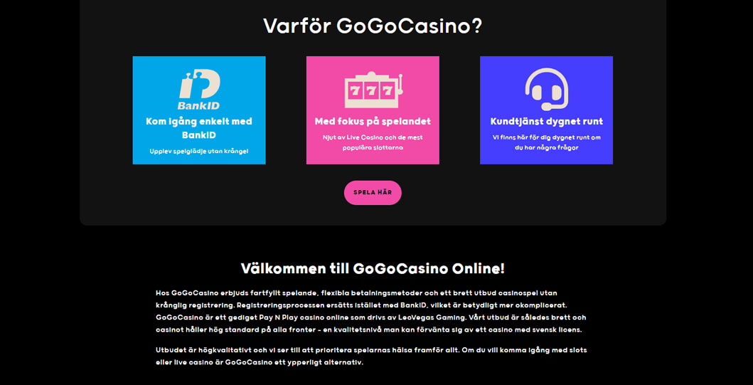 gogo casino landingpage