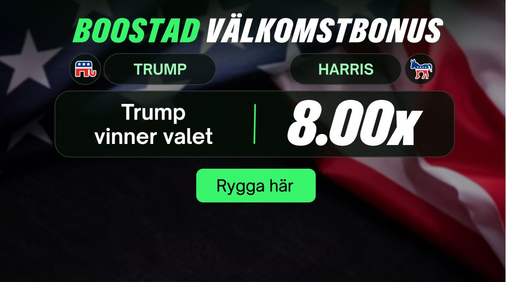 oddsboost USA valet, Trump