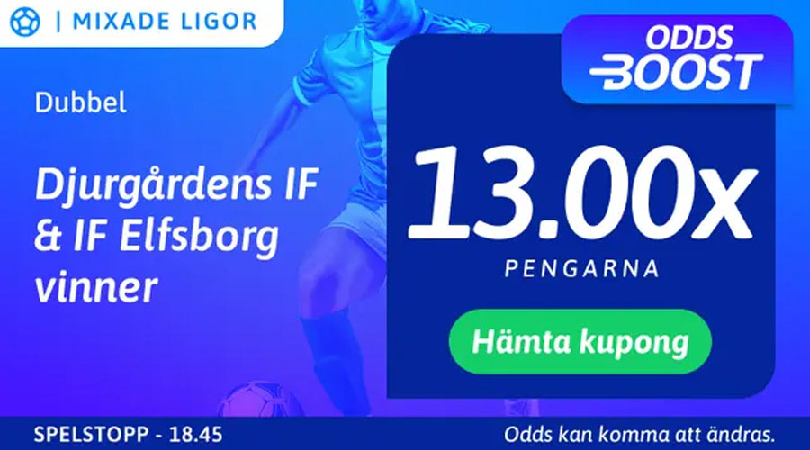 snabbare oddsboost djurgården elfsborg